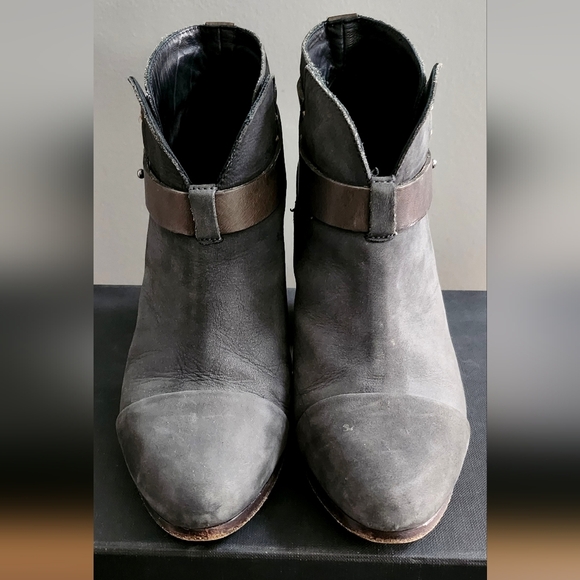 rag & bone Shoes - RAG & BONE Harrow Booties Ankle Boots Nubuck Leather EU Size 37 (US 6.5) Gray